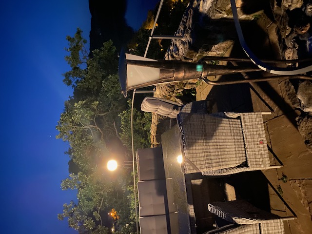 Abendstimmung auf der Terrasse